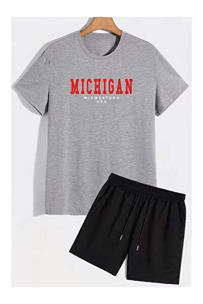 PENTHİLUS Men's Oversized Shorts Set - Men's Two-Piece Set