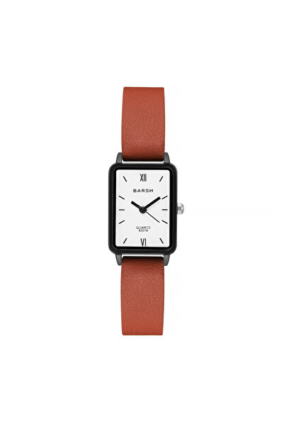 GENERAL A women's watch with a Leather strap and a rectangular dial, featurin...