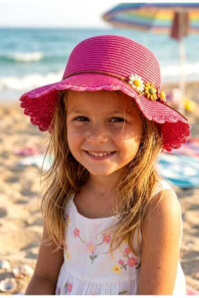 LAGRANZE Pălărie de paie Mini Florenza 4-8 ani