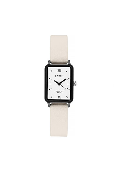 GENERAL A women's watch with a Leather strap and a rectangular dial, featurin...