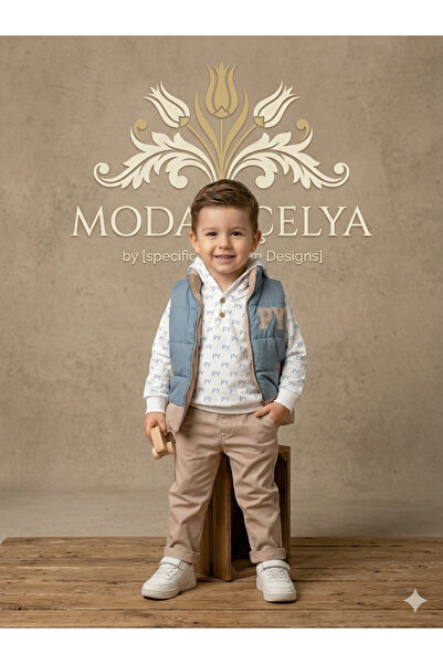 MODA AÇELYA Boy's Vest Set 3-Piece Set