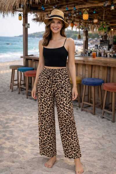 forte bella Patterned Casual Viscose Trend Pants