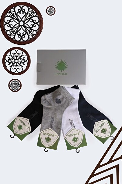 LAYYAGOSTA Men's Ankle Socks 4-Piece Set