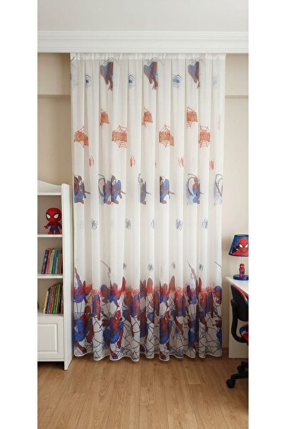 NOBLE New Season Spider-Man Children's Room Tü Sheer Curtain