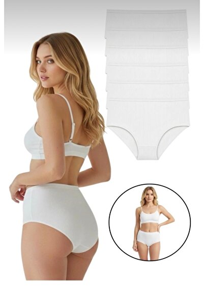 Ayliza 7'li مجموعة من قماش قابل للتمدد سراويل داخلية نسائية بخصر عالٍ من باتو