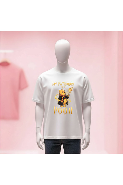 Vordevia Štampano okrugla kragna Široka unisex majica