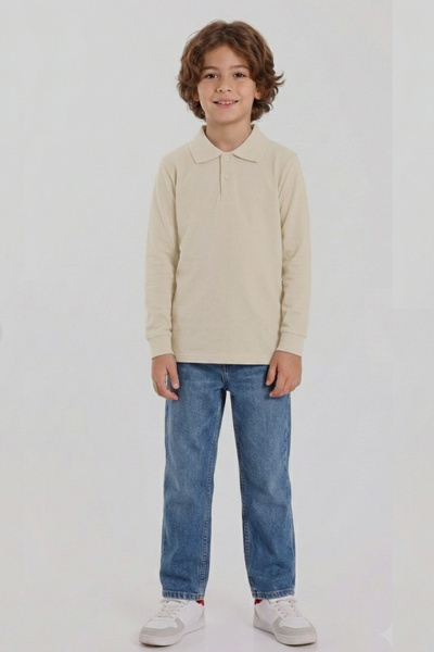 Entel Polo Collar 100% Cotton Long Sleeve Basic Lacoste T-Shirt