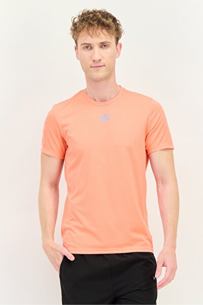 adidas Men Sportswear Fit Short Sleeve Outdoor T Shirt, Orange