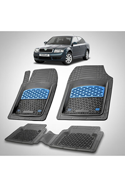 TEAMCAR Съвместими стелки за под за Skoda Superb I 2001-2008 | Сини