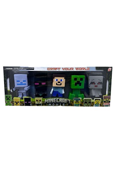 MINECRAFT Movie Figurine Set – Craft Your World, 5 Characters, Game and Colle...