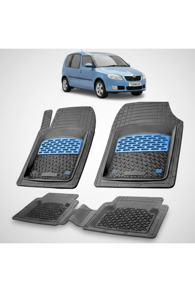 TEAMCAR Συμβατά πατάκια δαπέδου Skoda Roomster I 2006-2015 | Μπλε