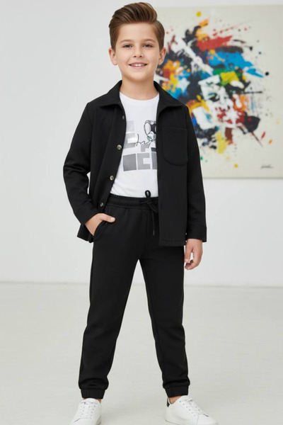Trend Mix Kids Set 3 piese pentru băieți cu vârste între 6-15 ani: pantaloni ...