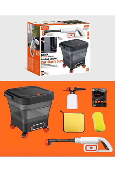 Epilons غسالة ضغط عالي بدون فرشاة مع دلو قابل للطي 150 واط 14/16 بار 13 لتر