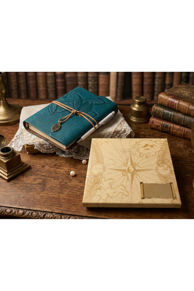 Meya design Premium Leather Notebook and Touchpen Set – Stylish and Functiona...