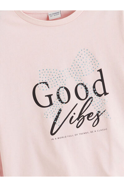 LC Waikiki Crew Neck Printed Girl's T-Shirt