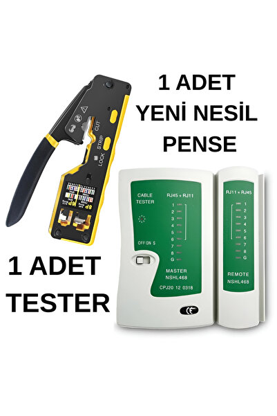 SpeedUF مجموعة أدوات الشبكة: كماشة EZ RJ45 Cat6 + جهاز اختبار الشبكة RJ45 RJ1...