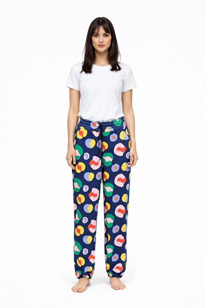 DağdevirenTekstil Women's 3 Thread Non-Stretch Elastic Leg Sweatpants