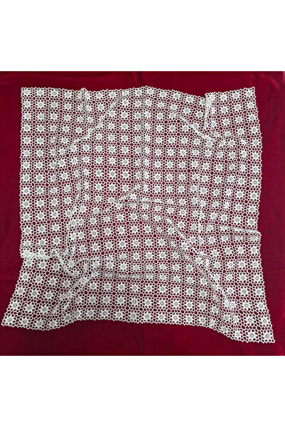 Petek Collection Coffee Table + Set of Lace Covers, 100% Handmade, Dowry Box