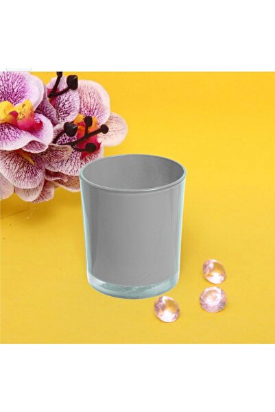 İV BLUE PURPLE Paşabahçe 6 Pieces Gray Pastel Color Glass Candle Holder - Int...