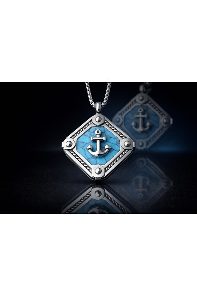 voyageaccessory Sailor's Soul Summer Style Must-Have Turquoise Stone Anchor N...