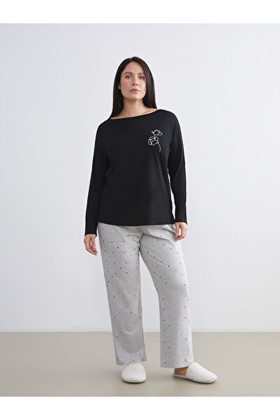 LC Waikiki ملابس نوم نسائية منقطة مع حزام خصر من Shining Store - مجموعة Spark...