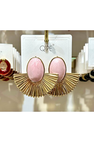 GLOW ACCESSORIES BAE Qpe Stainless Steel Fan Stone Vip Earrings