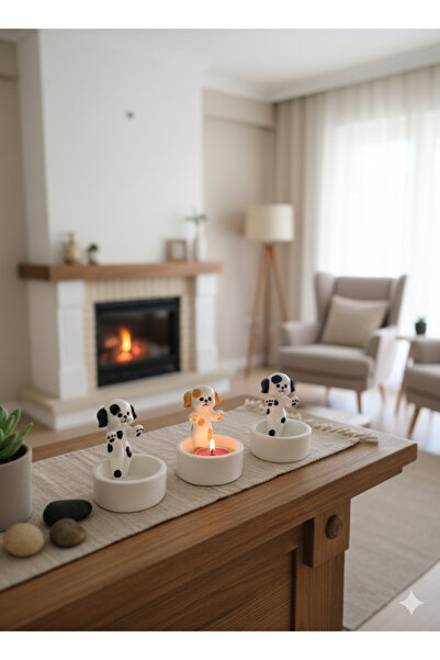 Butik Dekoratif köpek tealigt mumluk