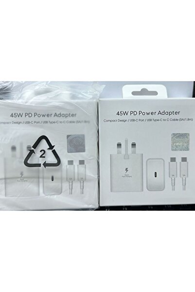 Generic محول شحن فائق السرعة USB-C PD بقدرة 45 واط مع كابل 5 أمبير