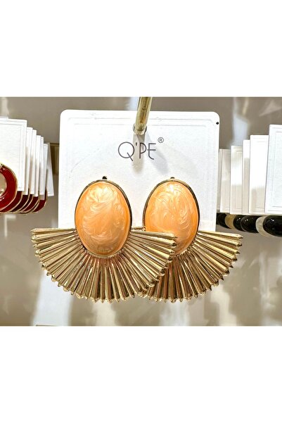 GLOW ACCESSORIES BAE أقراط Qpe من الفولاذ المقاوم للصدأ مرصّع بالأحجار Vip