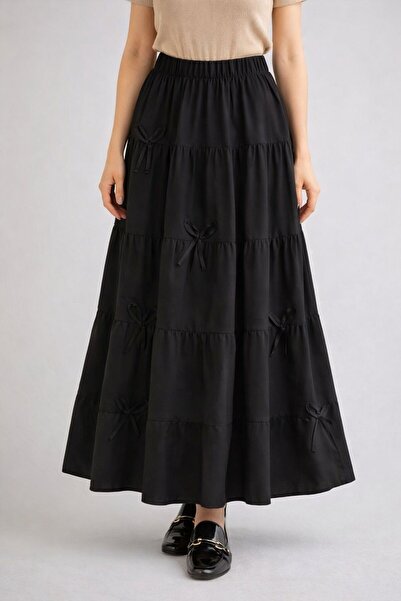 MODA Fiyonklu kat kat etek