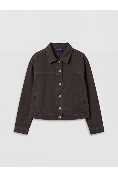 LC Waikiki Esvab • Modern & Distinctive Shirt Roba Collar Girls' Jean Jacket