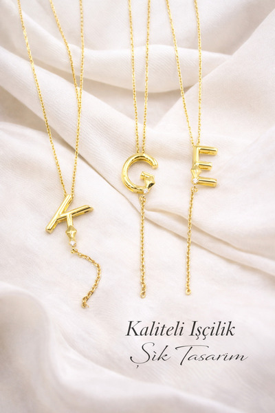 Ares 01 Store ✨ Harf Kolye Altın Renk Kişiye Özel Kolye ✨
