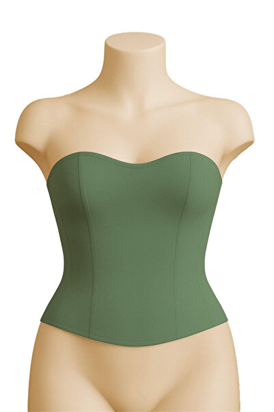 Aria's Closet . .T Green Mi Emay 9155 Sweat-Absorbing Corset Bustier