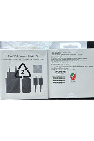 Generic 45W USB-C PD Power Adapter - Super Fast Charging 2.0 with 1.8m 5A Cable