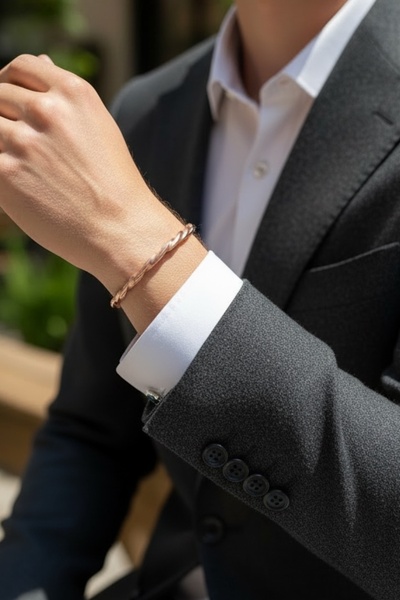 Sevil Gülgün Atelier Handcrafted Pure Copper Twist Model Handcuff Bracelet - ...