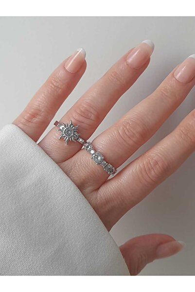 Bubbleatelier Set of 2 Shine Silver Rings