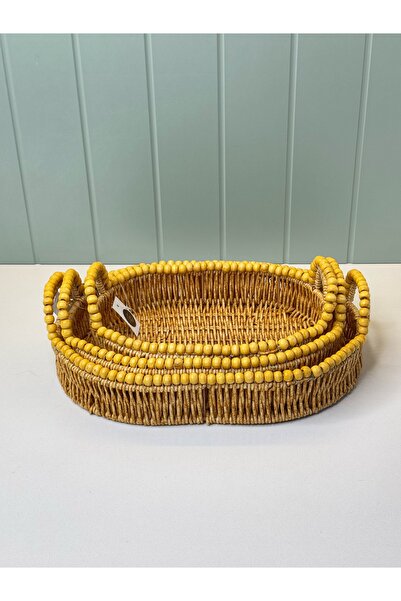 cicizuccaciye 3-Piece Ratta Tray (D)