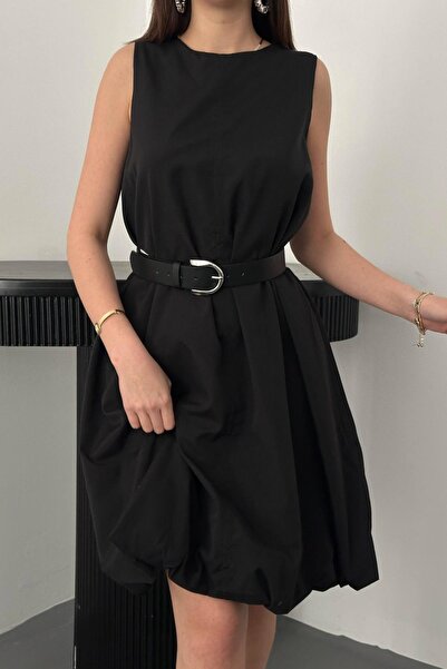 Caddebostan Moda Γυναικείο φόρεμα με λαιμόκοψη ποδηλάτου, άνετο, με κούφια κο...