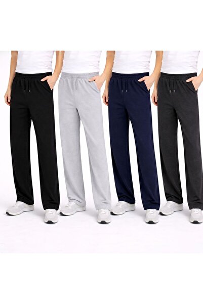 laçin life Pack of 4 Men's Straight Leg Sweatpants