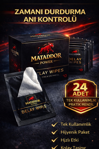 Matador Gold 24 Adet Erkekler için Uzun Deneyim Rötar Mendil