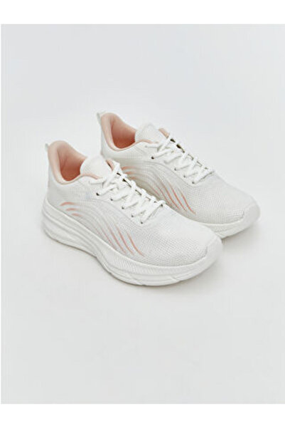 LC Waikiki Modanova Sezon White Lace-Up Thick Sole Women's Active Sports Shoes