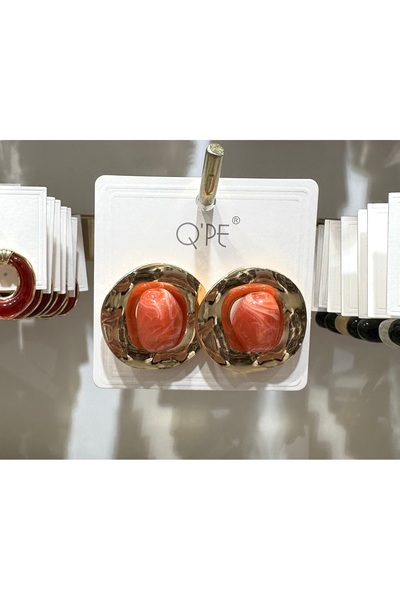 GLOW ACCESSORIES BAE Qpe Stainless Steel Gold Plate Zra Model Vip Earrings wi...