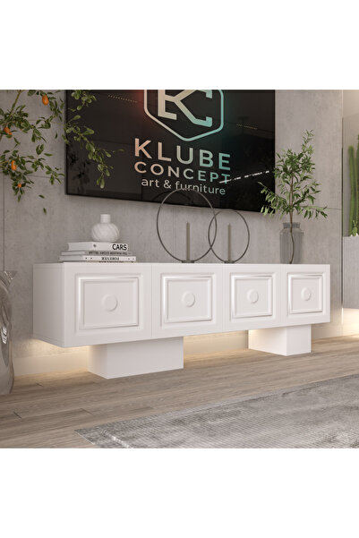 klubeconcept MARVENA Neoklasik Konsol Membran Kapaklı %100 MDF Modern Klasik ...
