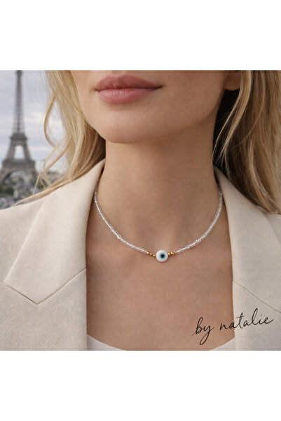 by Natalie Nazar boncuklu şefaf cam boncuk kolye choker yaz yeni sezon