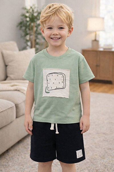 Hyd 0-4 Yaş Erkek Çocuk Bebek Üzeri Baskılı Alt Üst Takım Kıyafet Giysi Elbise