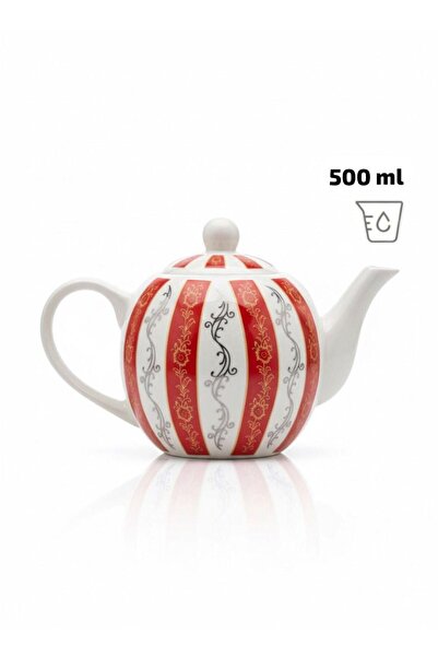 Afaq Red traditional ceramic teapot