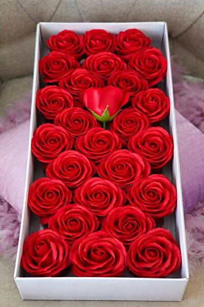 OEM Scented soap roses 8 cm Red