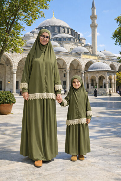 Defkay Mother-Daughter Practical and Stylish Prayer Dress Set Stretch Fabric ...