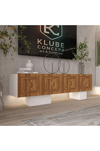 klubeconcept MARVENA Neoklasik Konsol Membran Kapaklı %100 MDF Modern Klasik ...