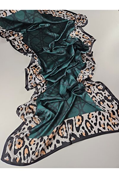 Shiva Scarfs imprimeu leopard Voal mătase Accesorii șal Eșarfă Eșarfe de măta...